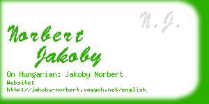 norbert jakoby business card